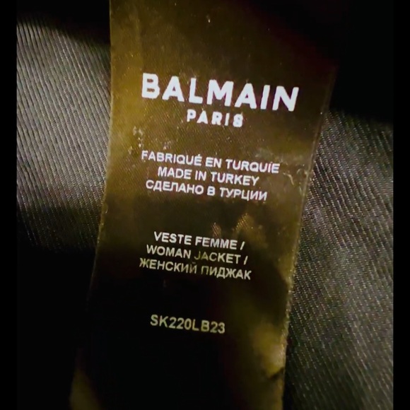 Balmain Black Leather Jacket - Picture 10 of 13